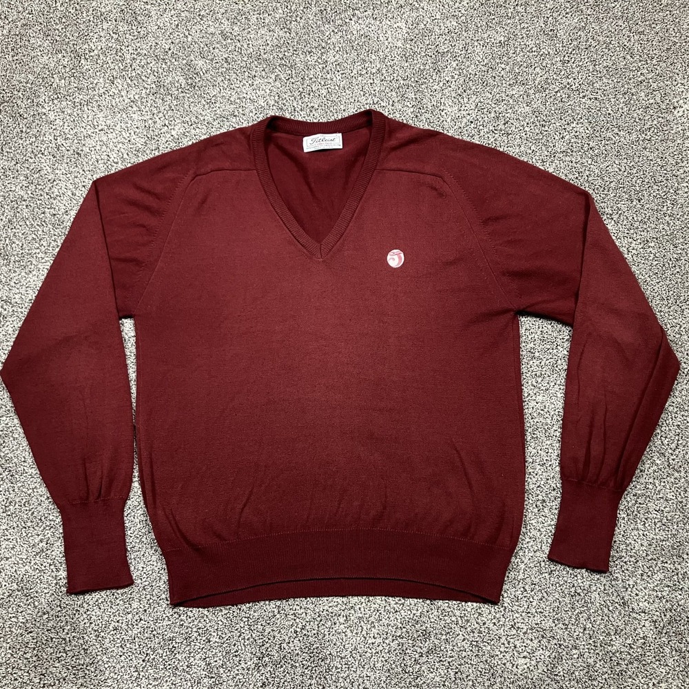 Vintage Titleist Sweater Adult Large Golf Preppy V Neck USA‎ Made Classic Mens